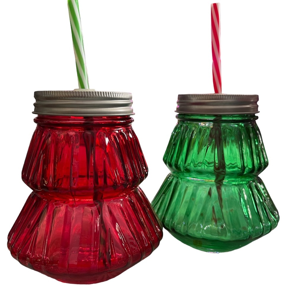 Glass Christmas glasses